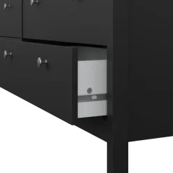 Ladekasten|Dressoirs< Ladekast Dallas Zwart - 160x80x39 cm