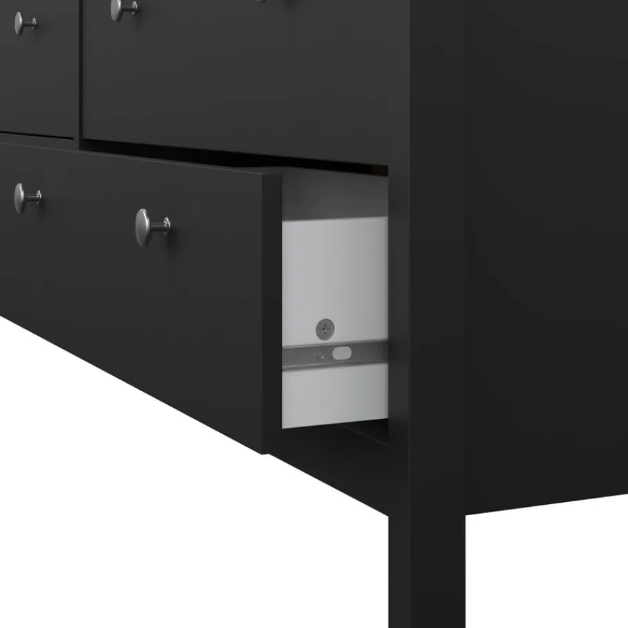 Ladekasten|Dressoirs< Ladekast Dallas Zwart - 160x80x39 cm