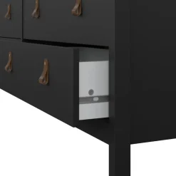 Ladekasten|Dressoirs< Ladekast Dallas Zwart - 160x80x39 cm