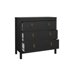 Opbergkasten< Ladekast Dallas Zwart - 84x80x39 cm