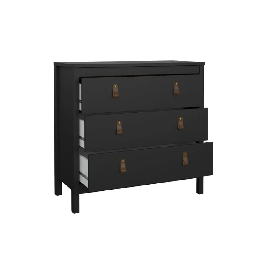 Opbergkasten< Ladekast Dallas Zwart - 84x80x39 cm