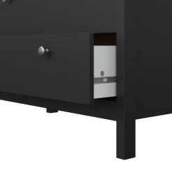 Opbergkasten< Ladekast Dallas Zwart - 84x80x39 cm