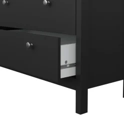 Opbergkasten< Ladekast Dallas Zwart - 83x99x39 cm