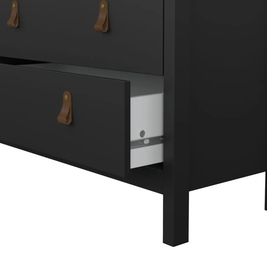 Opbergkasten< Ladekast Dallas Zwart - 83x99x39 cm