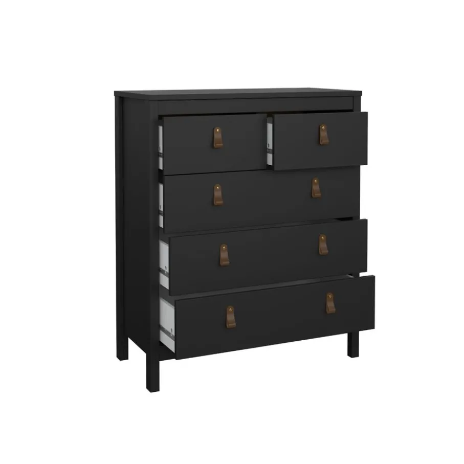 Opbergkasten< Ladekast Dallas Zwart - 83x99x39 cm