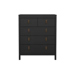 Opbergkasten< Ladekast Dallas Zwart - 83x99x39 cm