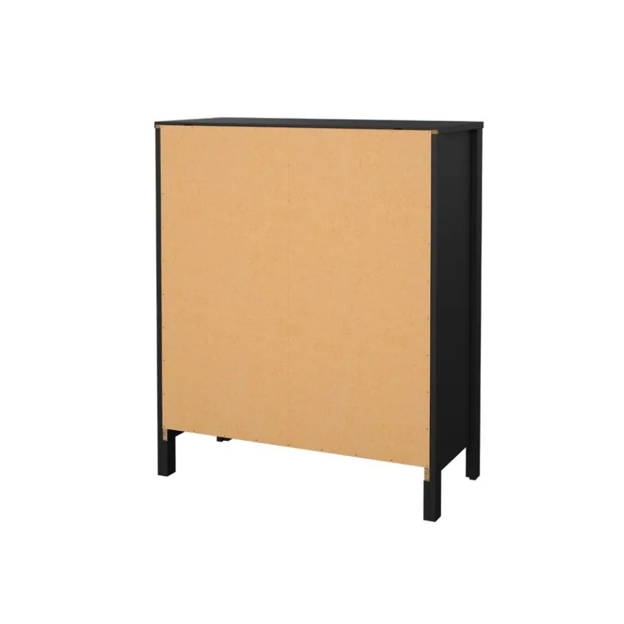 Opbergkasten< Ladekast Dallas Zwart - 83x99x39 cm