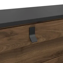 Opbergkasten< Ladekast Denver Zwart / Walnoot - 150x95x40 cm