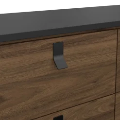 Opbergkasten< Ladekast Denver Zwart / Walnoot - 102x95x40 cm