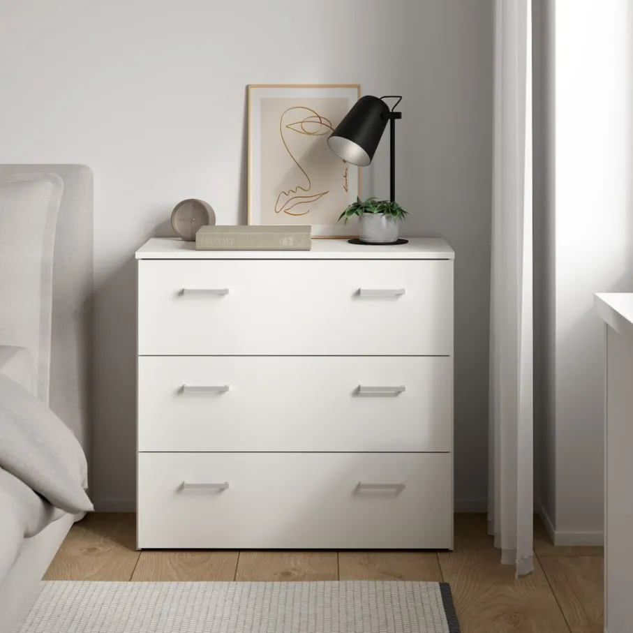 Ladekasten< Ladekast Harper Wit - 75x70x36 cm