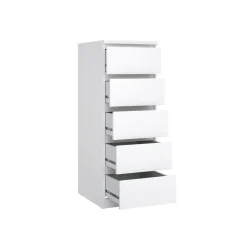Opbergkasten< Ladekast Luna Hoogglans Wit - 41x112x50 cm