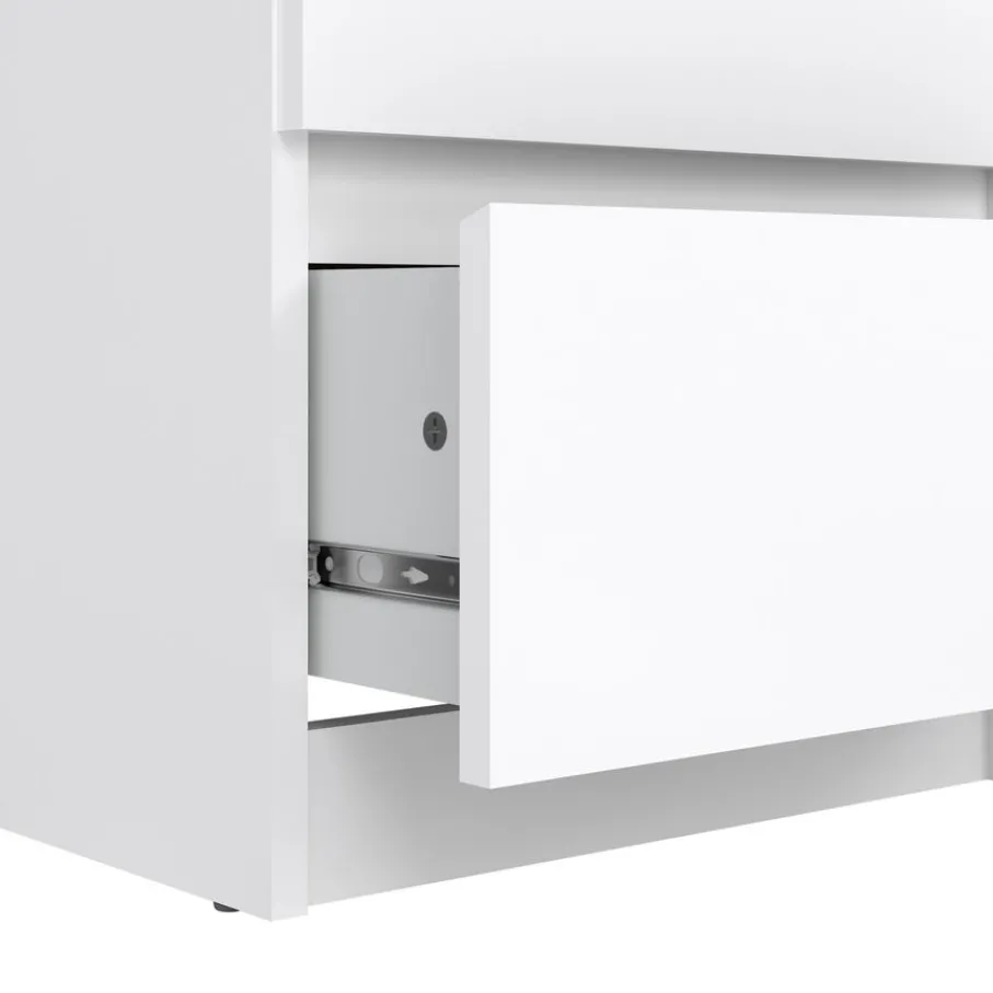 Opbergkasten< Ladekast Luna Hoogglans Wit - 41x112x50 cm
