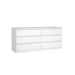 Opbergkasten< Ladekast Luna Hoogglans Wit - 154x71x50 cm
