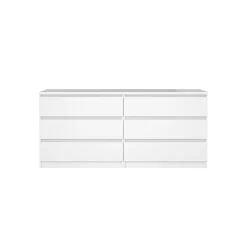 Opbergkasten< Ladekast Luna Hoogglans Wit - 154x71x50 cm