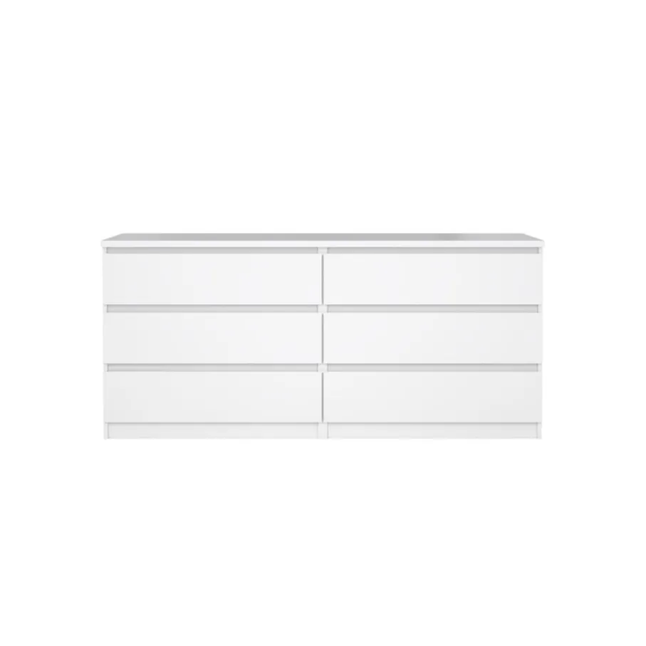 Opbergkasten< Ladekast Luna Hoogglans Wit - 154x71x50 cm