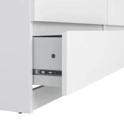 Opbergkasten< Ladekast Luna Hoogglans Wit - 154x71x50 cm
