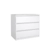 Opbergkasten< Ladekast Luna Hoogglans Wit - 77x71x50 cm