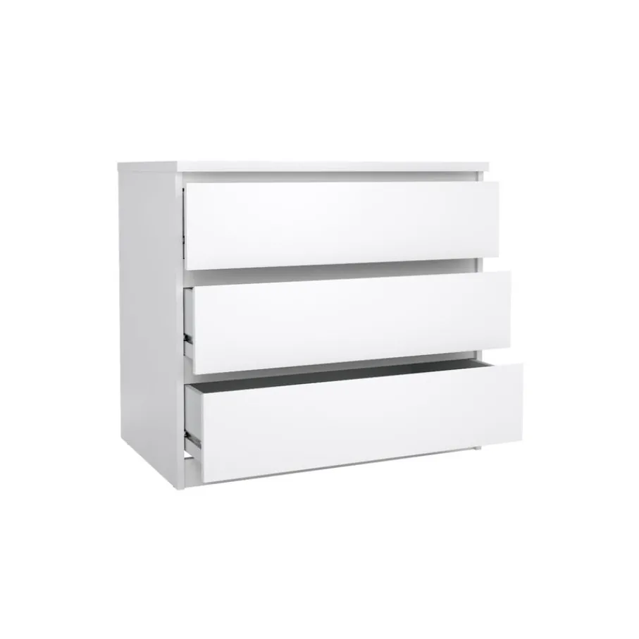 Opbergkasten< Ladekast Luna Hoogglans Wit - 77x71x50 cm