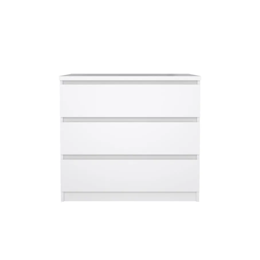 Opbergkasten< Ladekast Luna Hoogglans Wit - 77x71x50 cm