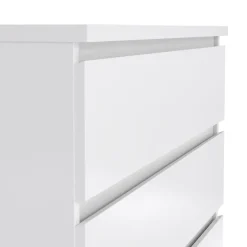Opbergkasten< Ladekast Luna Hoogglans Wit - 77x112x50 cm