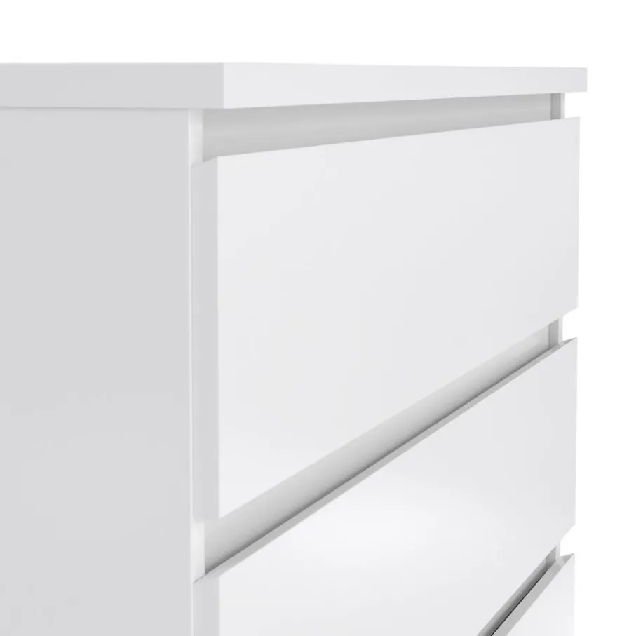 Opbergkasten< Ladekast Luna Hoogglans Wit - 77x112x50 cm