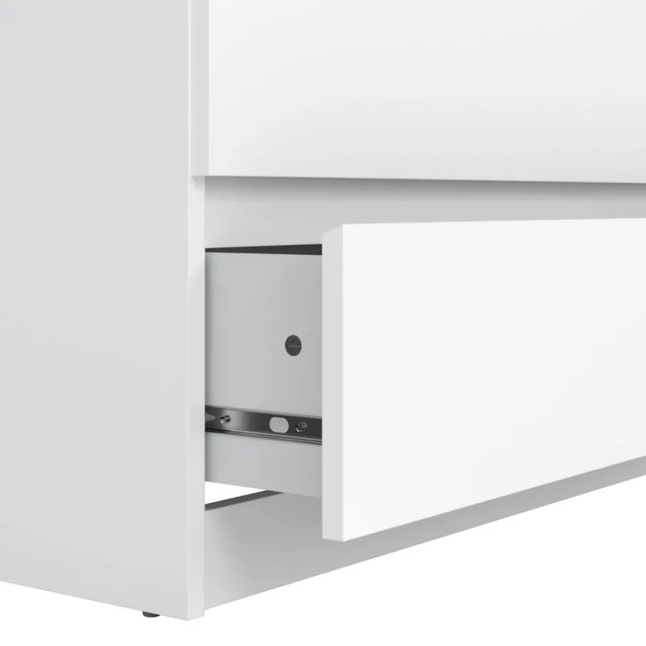 Opbergkasten< Ladekast Luna Hoogglans Wit - 77x112x50 cm