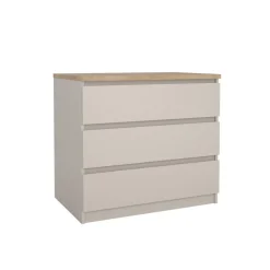 Ladekasten< Ladekast Luna Taupe / Eiken - 77x71x50 cm