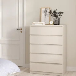 Ladekasten< Ladekast Luna Taupe - 77x112x50 cm
