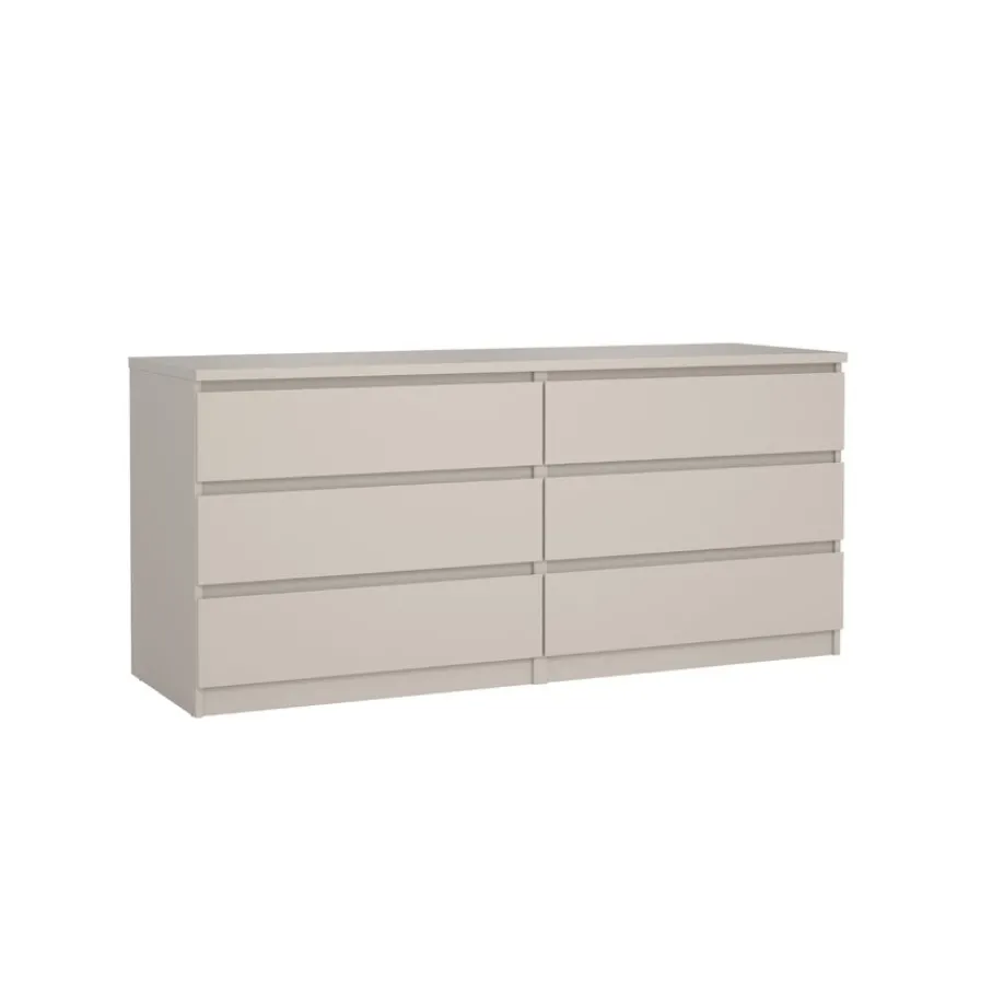 Opbergkasten< Ladekast Luna Taupe - 154x71x50 cm