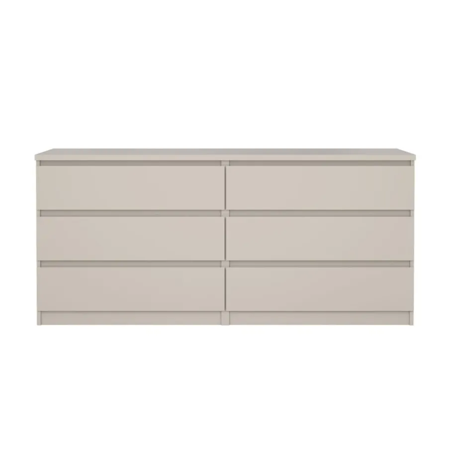 Opbergkasten< Ladekast Luna Taupe - 154x71x50 cm