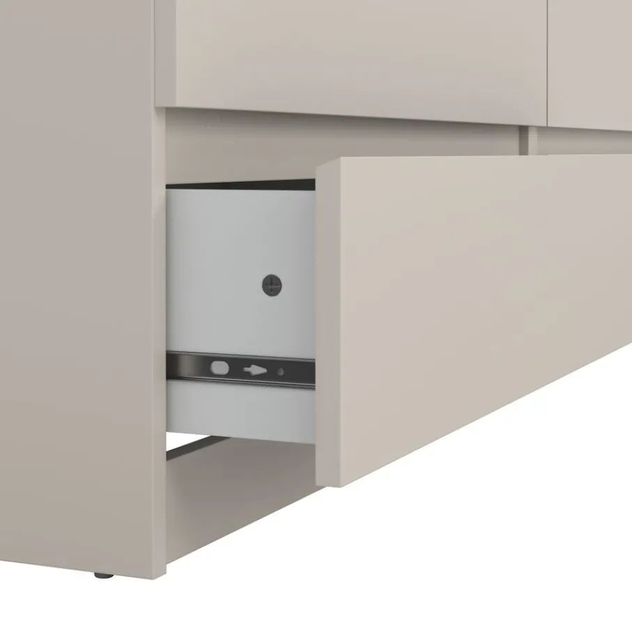 Opbergkasten< Ladekast Luna Taupe - 154x71x50 cm