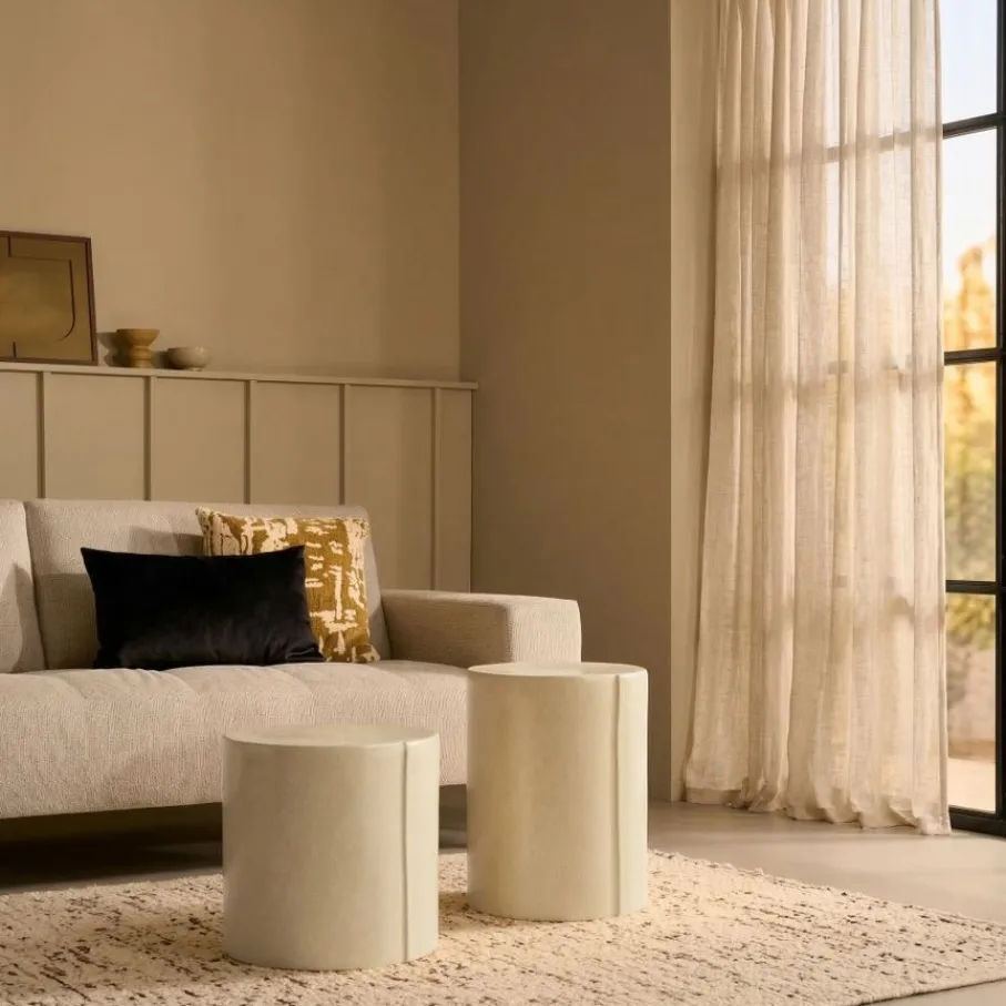 Bijzettafels<Light - Living Light & Living Bijzettafel Chulilla Crème - Ø 42 cm