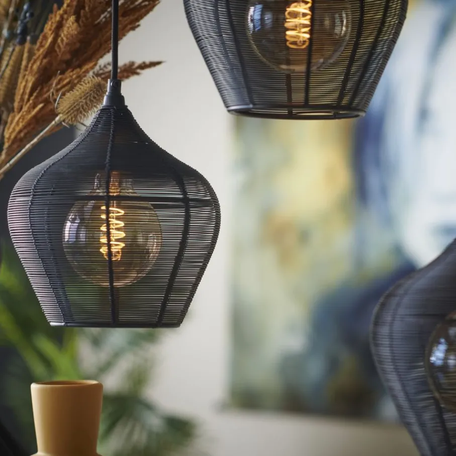Hanglampen<Light - Living Light & Living Hanglamp Alvaro Zwart - 5 x E27 - 100 cm breed