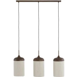 Hanglampen<Light - Living Light & Living Hanglamp Dania Bruin - 3 x E27 - 90 cm breed