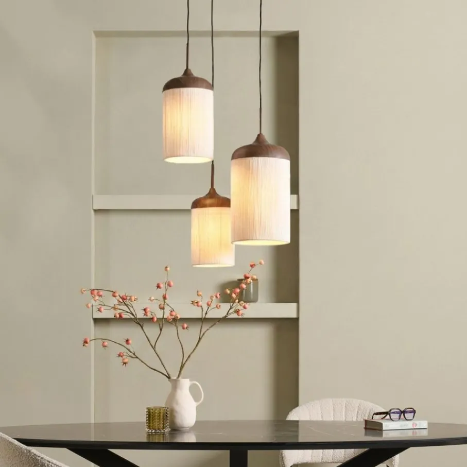 Hanglampen<Light - Living Light & Living Hanglamp Danialo Bruin - 3 x E27 - Ø 35 cm