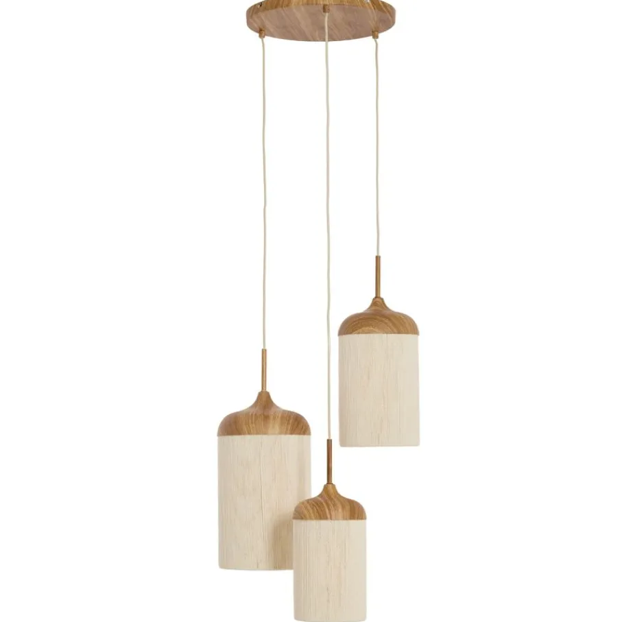 Hanglampen<Light - Living Light & Living Hanglamp Danialo Naturel - 3 x E27 - Ø 35 cm