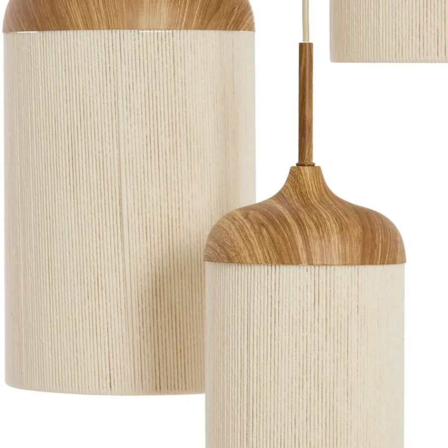 Hanglampen<Light - Living Light & Living Hanglamp Danialo Naturel - 3 x E27 - Ø 35 cm