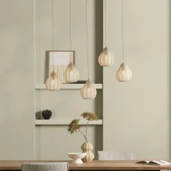 Hanglampen<Light - Living Light & Living Hanglamp Elati Naturel - 5 x E27 - 100 cm breed