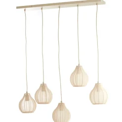 Hanglampen<Light - Living Light & Living Hanglamp Elati Naturel - 5 x E27 - 100 cm breed