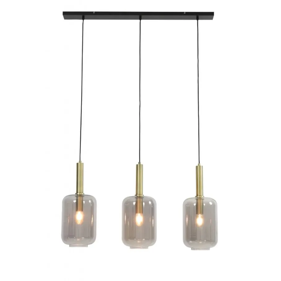 Hanglampen<Light - Living Light & Living Hanglamp Lekar Goud - 3 x E27 - 100 cm breed