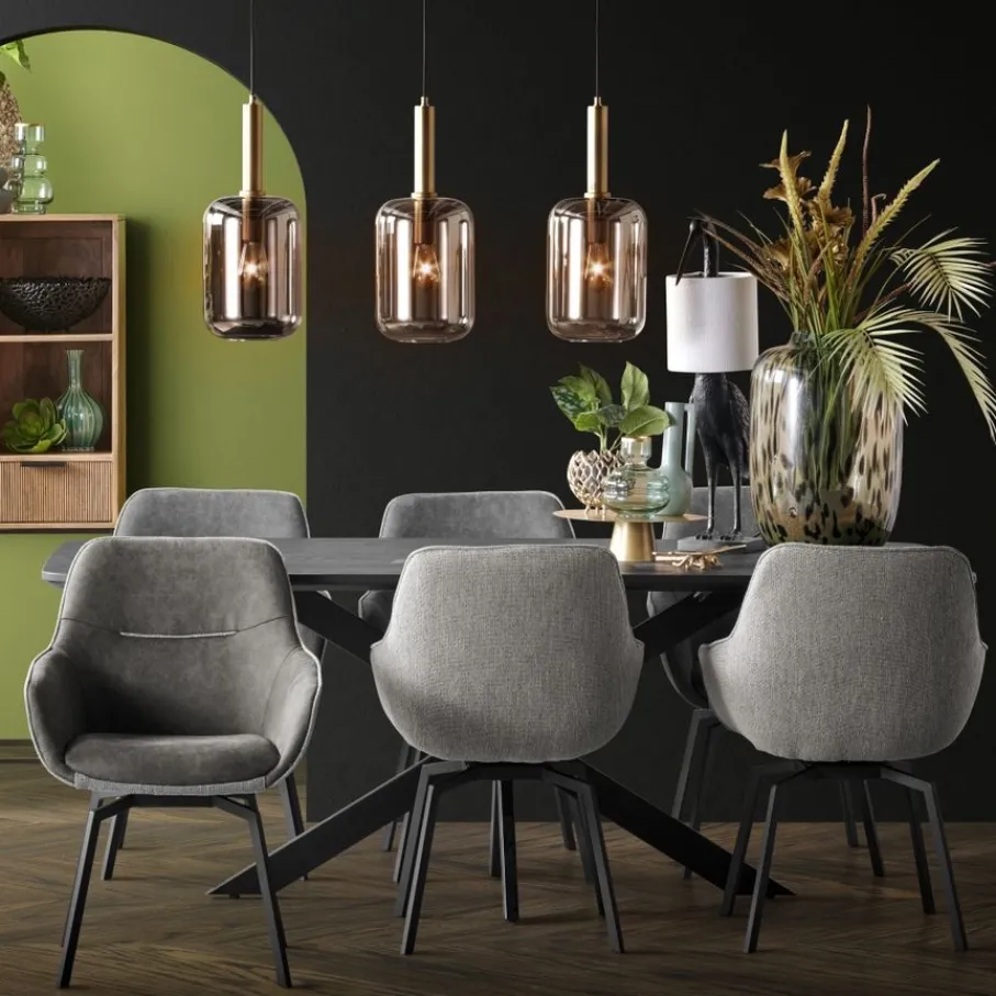 Hanglampen<Light - Living Light & Living Hanglamp Lekar Goud - 3 x E27 - 100 cm breed