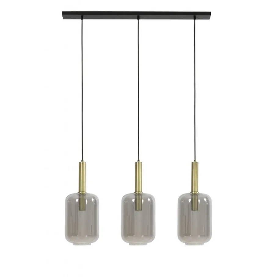 Hanglampen<Light - Living Light & Living Hanglamp Lekar Goud - 3 x E27 - 100 cm breed