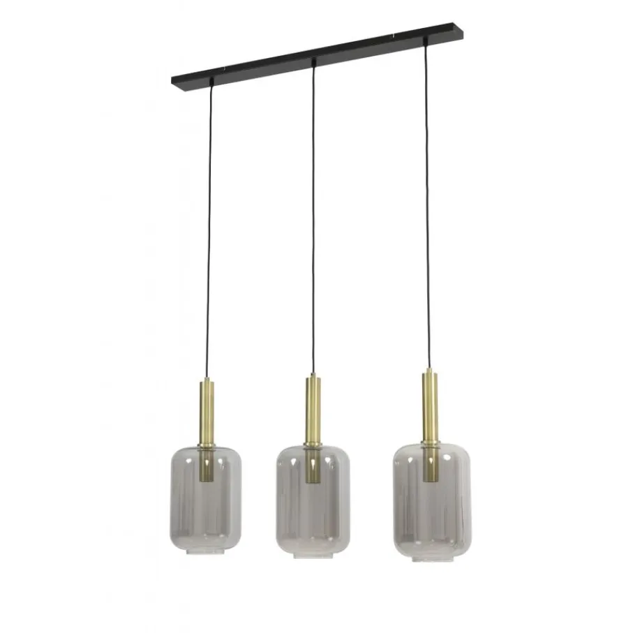 Hanglampen<Light - Living Light & Living Hanglamp Lekar Goud - 3 x E27 - 100 cm breed