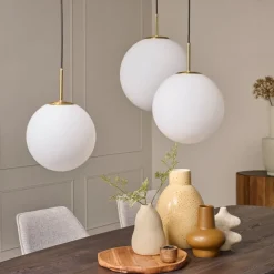 Hanglampen<Light - Living Light & Living Hanglamp Medina Wit - E27 - Ø 30 cm