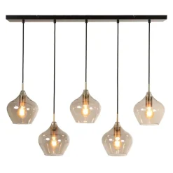 Hanglampen<Light - Living Light & Living Hanglamp Rakel Brons - 5 x E27 - 104 cm breed