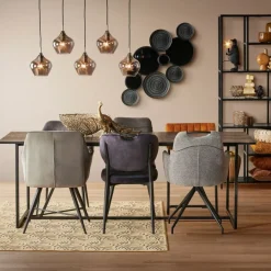 Hanglampen<Light - Living Light & Living Hanglamp Rakel Brons - 5 x E27 - 104 cm breed