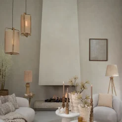 Hanglampen<Light - Living Light & Living Hanglamp Sendai Zand - E27 - Ø 37 cm
