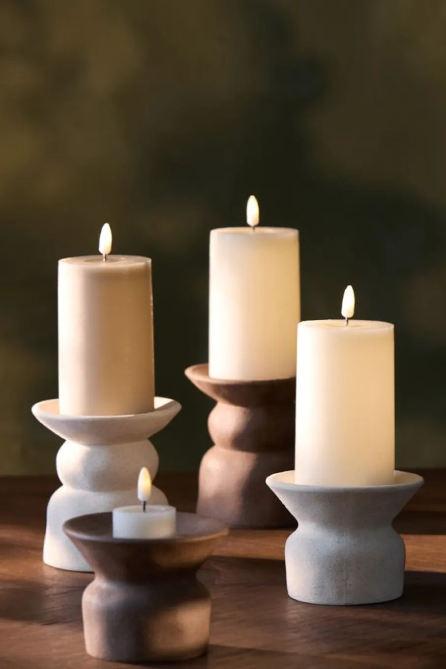 Kaarsen & Kandelaars<Light - Living Light & Living Kandelaar Atrani Crème - 9 cm hoog