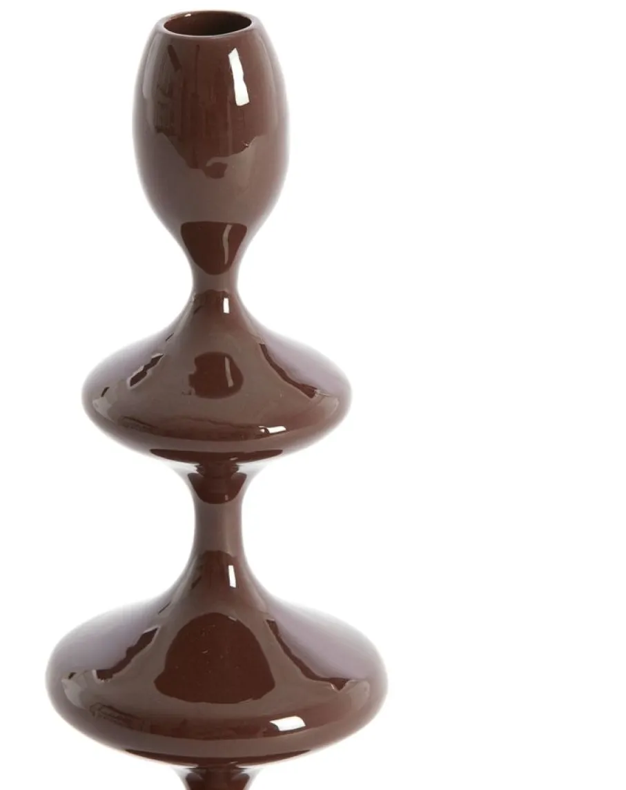 Kaarsen & Kandelaars<Light - Living Light & Living Kandelaar Vireen Bruin - 27 cm hoog