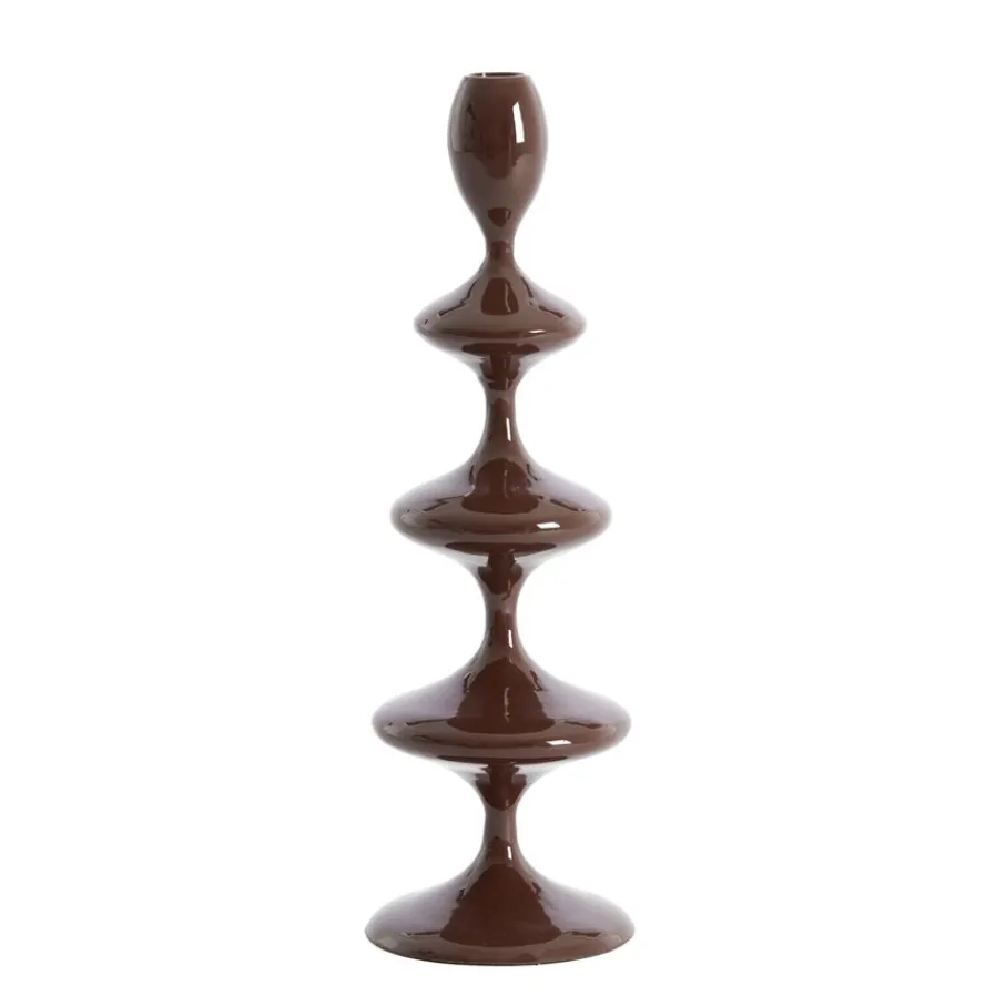 Kaarsen & Kandelaars<Light - Living Light & Living Kandelaar Vireen Bruin - 35 cm hoog